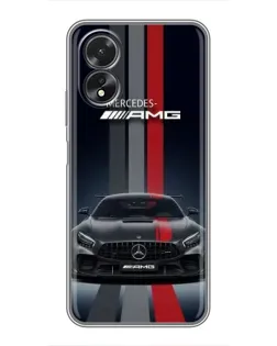 Чехол для OPPO A17 с картинкой «Mercedes — белый карбон»