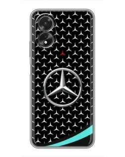 Чехол для OPPO A17 с картинкой «Mercedes — бирюзовый акцент»