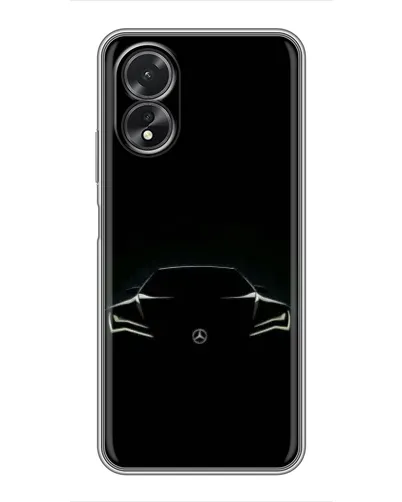 Чехол для OPPO A17 с картинкой «Mercedes — силуэт авто» Чехол для OPPO A17 с картинкой «Mercedes — силуэт авто»