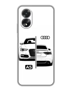Чехол для OPPO A17 с картинкой «Audi — контрастный дизайн» Чехол для OPPO A17 с картинкой «Audi — контрастный дизайн»