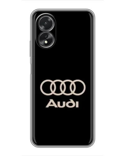 Чехол для OPPO A17 с картинкой «Audi — золотой логотип»
