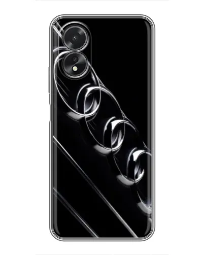Чехол для OPPO A17 с картинкой «Audi — абстрактные кольца»