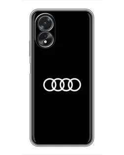 Чехол для OPPO A17 с картинкой «Audi White Logo» Чехол для OPPO A17 с картинкой «Audi White Logo»