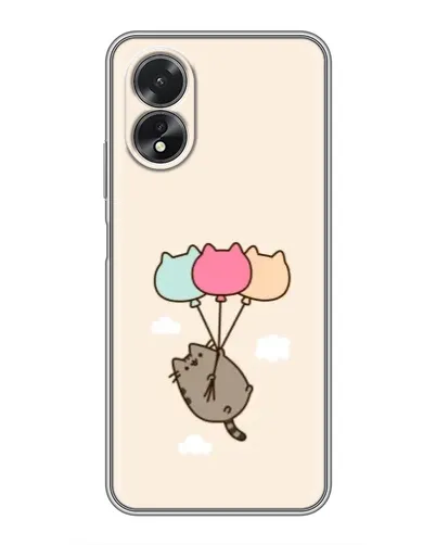 Чехол для OPPO A17 с картинкой «Пушин на шариках»