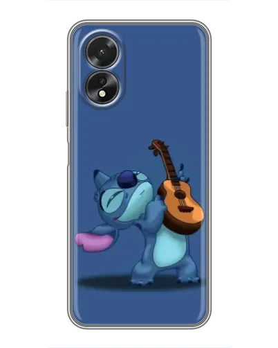 Чехол для OPPO A17 с картинкой «Стич с укулеле»