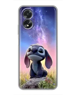 Чехол для OPPO A17 с картинкой «Стич на рассвете» Чехол для OPPO A17 с картинкой «Стич на рассвете»