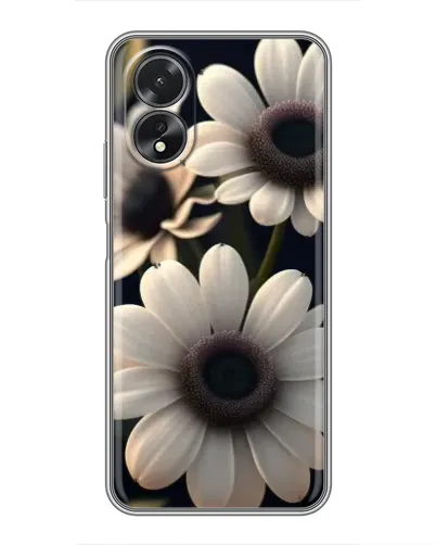 Чехол для OPPO A17 с картинкой «Белые маргаритки макро»