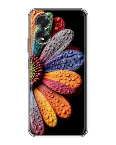 Чехол для OPPO A17 с картинкой «Радужный цветок»