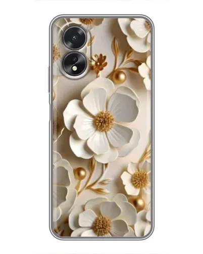 Чехол для OPPO A17 с картинкой «Белие бумажние  цвети»