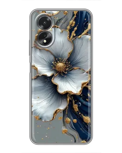 Чохол для OPPO A17 з картинкою «Біла квітка та золотий флюїд» Чохол для OPPO A17 з картинкою «Біла квітка та золотий флюїд»