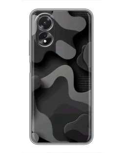 Чохол для OPPO A17 з картинкою «Темний абстрактний камуфляж»