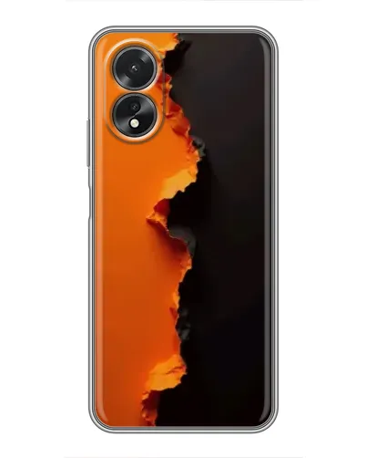 Чохол для OPPO A17 з картинкою «Помаранчевий розлом» Чохол для OPPO A17 з картинкою «Помаранчевий розлом»
