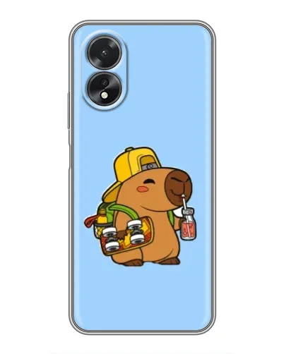 Чехол для OPPO A17 с картинкой «Капибара на скейте» Чехол для OPPO A17 с картинкой «Капибара на скейте»