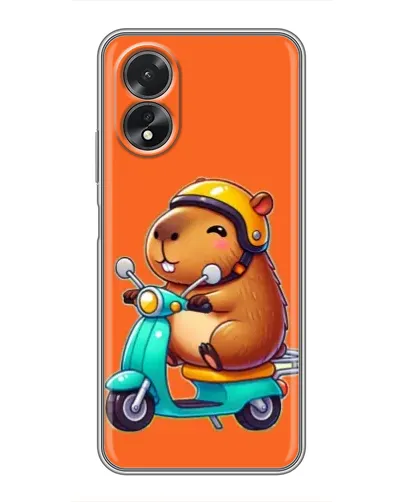 Чехол для OPPO A17 с картинкой «Капибара на скутере» Чехол для OPPO A17 с картинкой «Капибара на скутере»