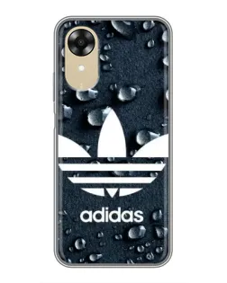 Чехол для OPPO A17k с картинкой «Adidas Trefoil Blue»