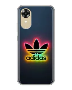 Чехол для OPPO A17k с картинкой «Неоновый Adidas»