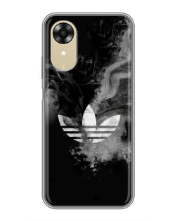Чехол для OPPO A17k с картинкой «Абстрактный дым Adidas»