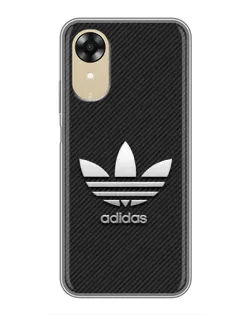 Чехол для OPPO A17k с картинкой «Adidas Карбоновая текстура»