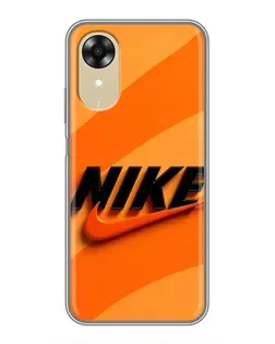Чехол для OPPO A17k с картинкой «Оранжевый драйв Nike»