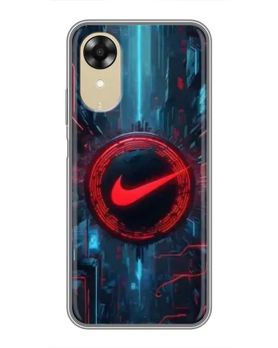 Чехол для OPPO A17k с картинкой «Техногенный стиль Nike»