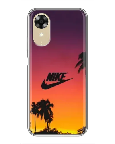 Чехол для OPPO A17k с картинкой «Nike на закате солнца»