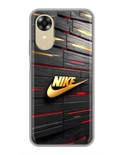 Чохол для OPPO A17k з картинкою «Золотий Nike на металі» Чохол для OPPO A17k з картинкою «Золотий Nike на металі»