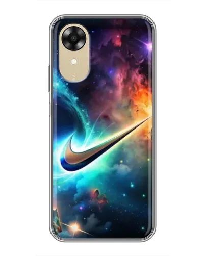 Чехол для OPPO A17k с картинкой «Космический Nike Swoosh»