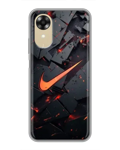 Чехол для OPPO A17k с картинкой «Nike — эффект разломов»