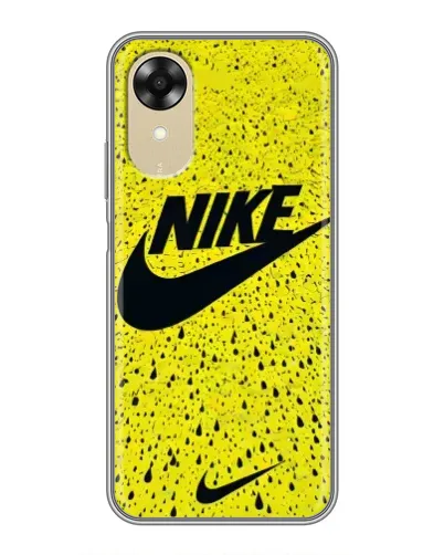 Чехол для OPPO A17k с картинкой «Желтый текстурный Nike»