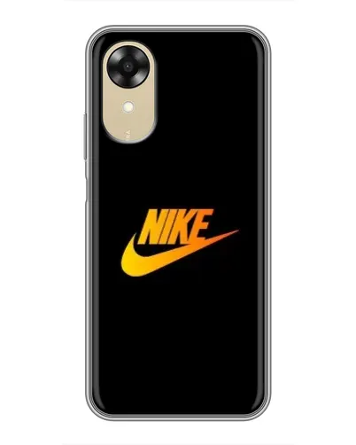 Чехол для OPPO A17k с картинкой «Золотой логотип Nike»