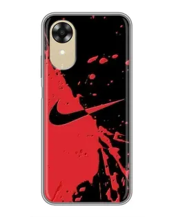 Чохол для OPPO A17k з картинкою «Червоні бризки Nike» Чохол для OPPO A17k з картинкою «Червоні бризки Nike»