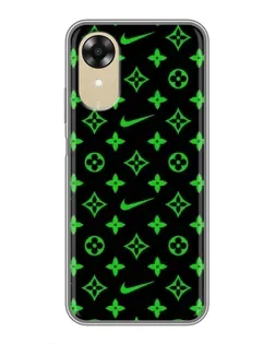 Чехол для OPPO A17k с картинкой «Неоновый принт LV»