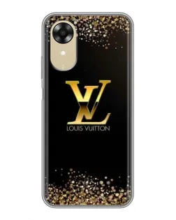 Чехол для OPPO A17k с картинкой «LV — золотые искры»