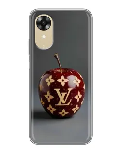 Чехол для OPPO A17k с картинкой «Красное яблоко LV»