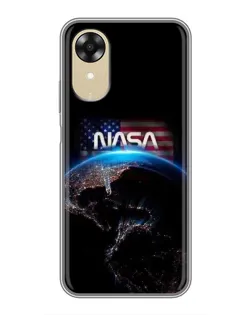 Чехол для OPPO A17k с картинкой «Земля из космоса NASA»