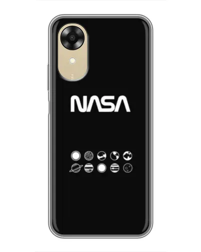 Чехол для OPPO A17k с картинкой «NASA — технический принт»