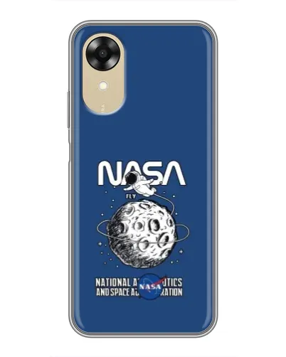 Чехол для OPPO A17k с картинкой «NASA — лунная миссия»