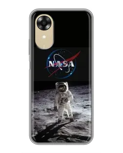 Чехол для OPPO A17k с картинкой «Астронавт на Луне»