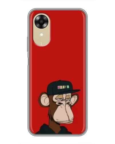 Чехол для OPPO A17k с картинкой «Bored Ape — красный фон» Чехол для OPPO A17k с картинкой «Bored Ape — красный фон»