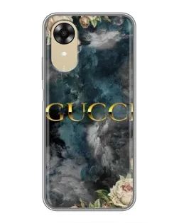 Чехол для OPPO A17k с картинкой «Абстрактные цветы Gucci»