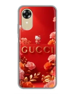 Чехол для OPPO A17k с картинкой «Gucci — золотой сад»