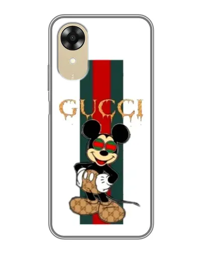 Чехол для OPPO A17k с картинкой «Микки Маус Gucci — полосы» Чехол для OPPO A17k с картинкой «Микки Маус Gucci — полосы»