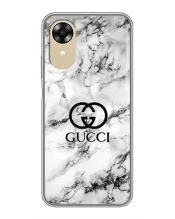 Чехол для OPPO A17k с картинкой «Gucci — мраморный шик»