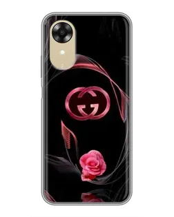 Чехол для OPPO A17k с картинкой «Gucci — неоновая роза»