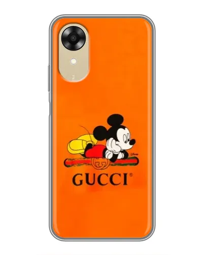 Чехол для OPPO A17k с картинкой «Микки Маус Gucci — оранж» Чехол для OPPO A17k с картинкой «Микки Маус Gucci — оранж»