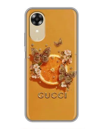Чехол для OPPO A17k с картинкой «Gucci — золотые бабочки» Чехол для OPPO A17k с картинкой «Gucci — золотые бабочки»