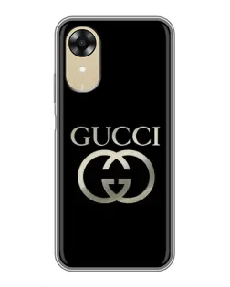 Чехол для OPPO A17k с картинкой «Gucci — золото на черном» Чехол для OPPO A17k с картинкой «Gucci — золото на черном»