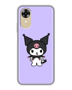 Чехол для OPPO A17k с картинкой «Kuromi — нежный фиолетовый»