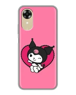 Чехол для OPPO A17k с картинкой «Kuromi — любовь в сердце»