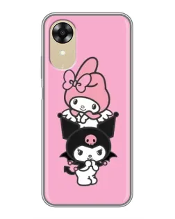 Чехол для OPPO A17k с картинкой «My Melody и Kuromi»